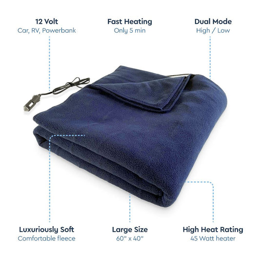 New Battery powered heated electric blanket is portable