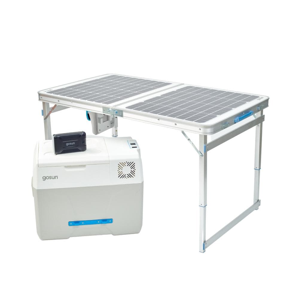 Chill + SolarTable 120 Electric Cooler + 120W Solar Charger GoSun