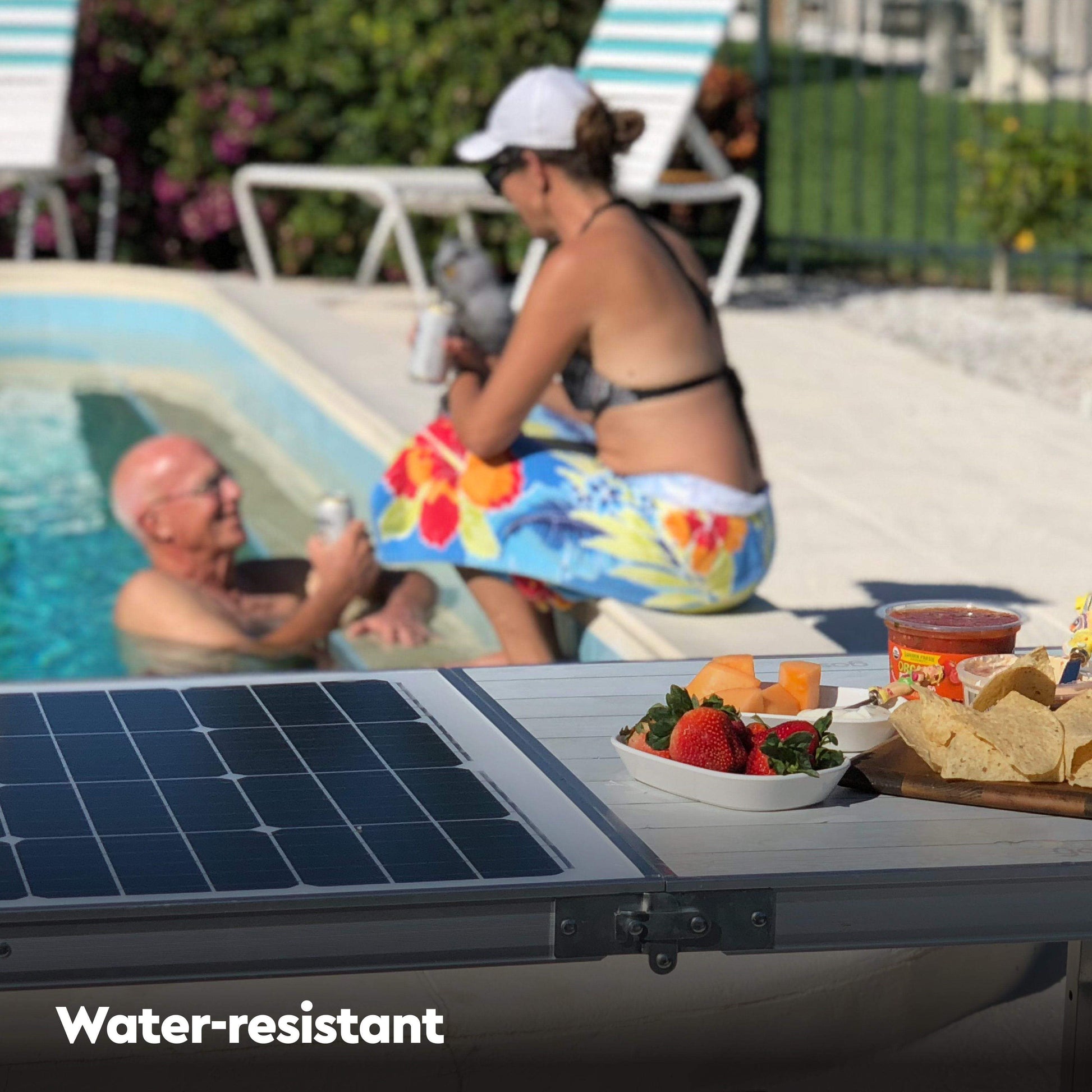 Chill + SolarTable 120 Electric Cooler + 120W Solar Charger GoSun