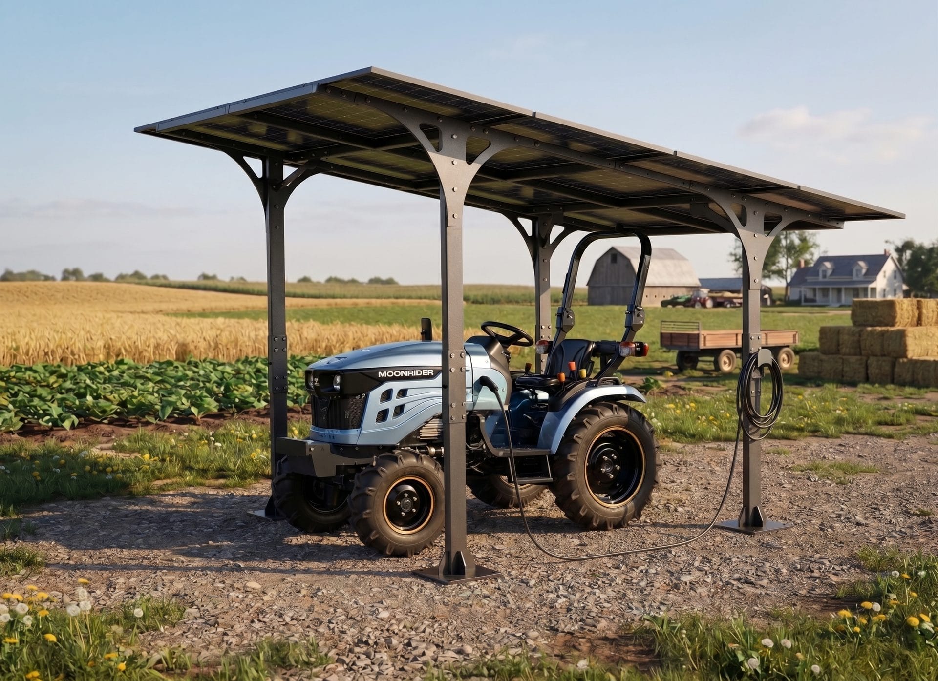 Charging an electric tractor