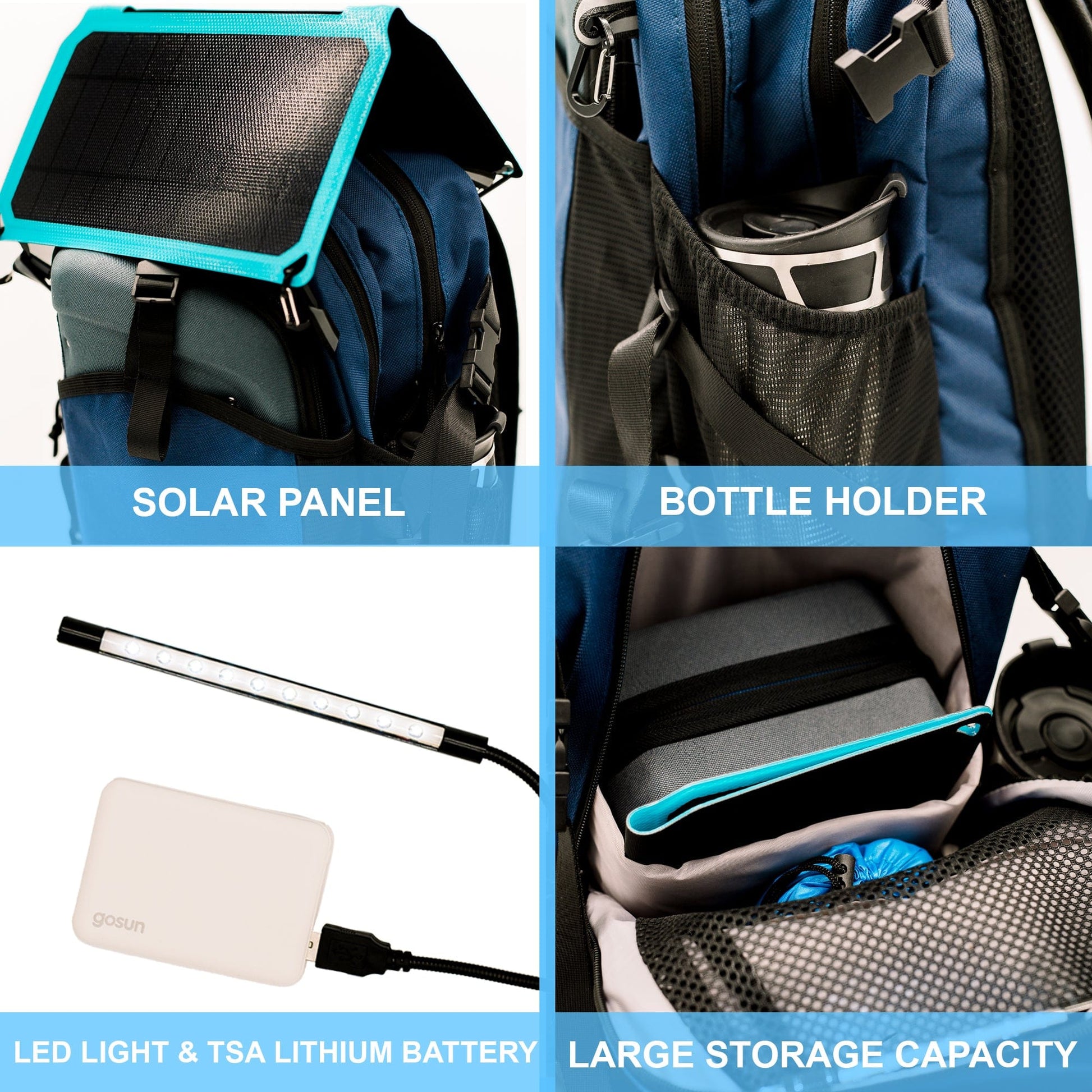 best solar travel backpack Solar Powered Backpack: Closeout
