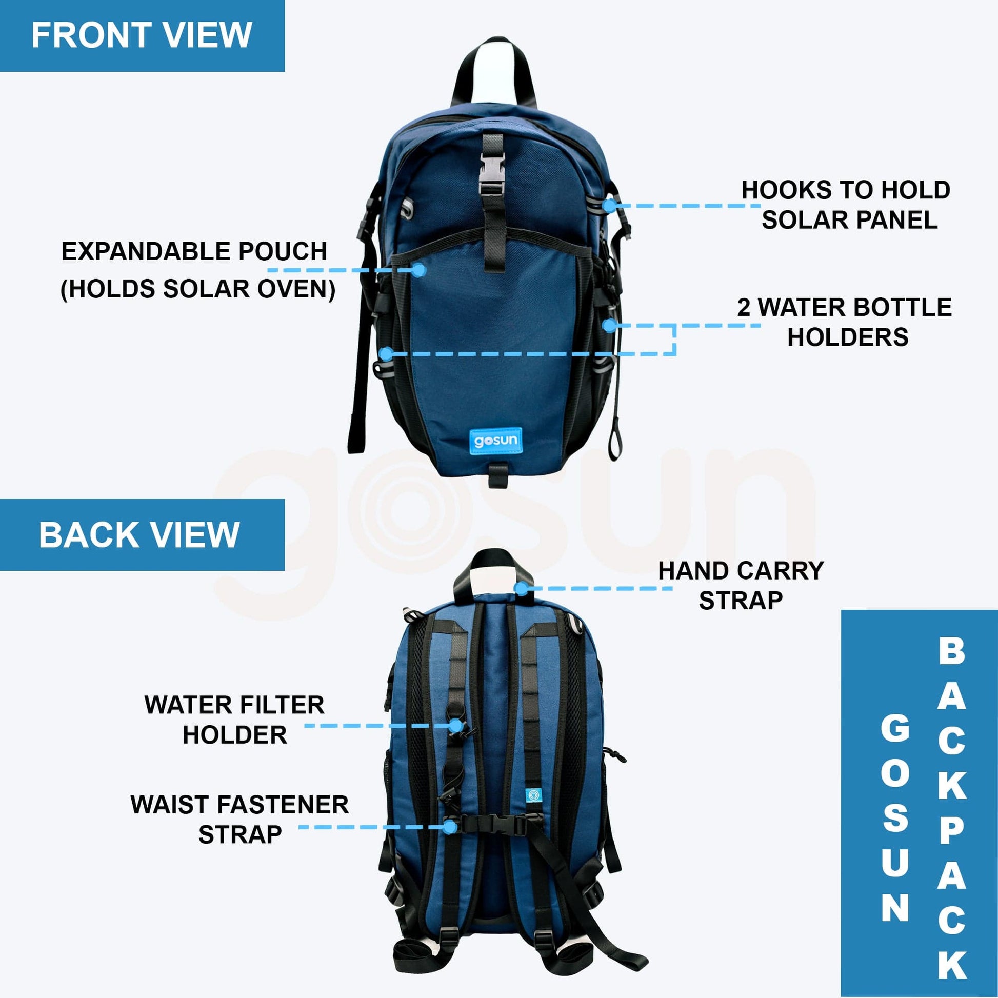 best travel backpack with solar charger Solar Powered Backpack: Closeout