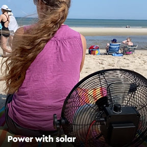 solar powered fan for camping